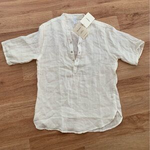 Flax linen 3/4 shirt